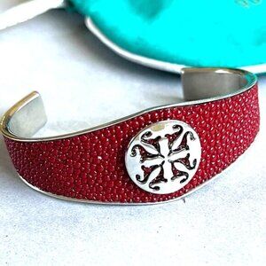 GIFT BAG INCLUDED Rustic Cuff Brass and Stingray New Cuff Bracelet